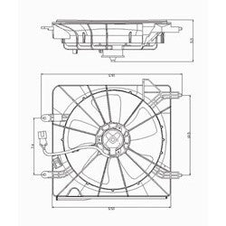 Conjunto de ventilador/motor del radiador 2004 - 2005 ACURA TSX AC3117100 AC3117100