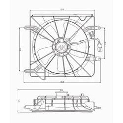 Conjunto de ventilador/motor del radiador 2004 - 2005 ACURA TSX AC3117100 AC3117100