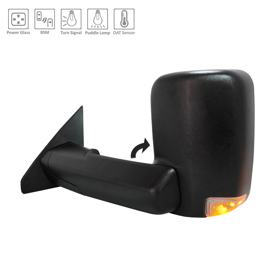 Left Side Mirror outside rear view 2019 - 2019 RAM 1500  CH1320461 68276473AE