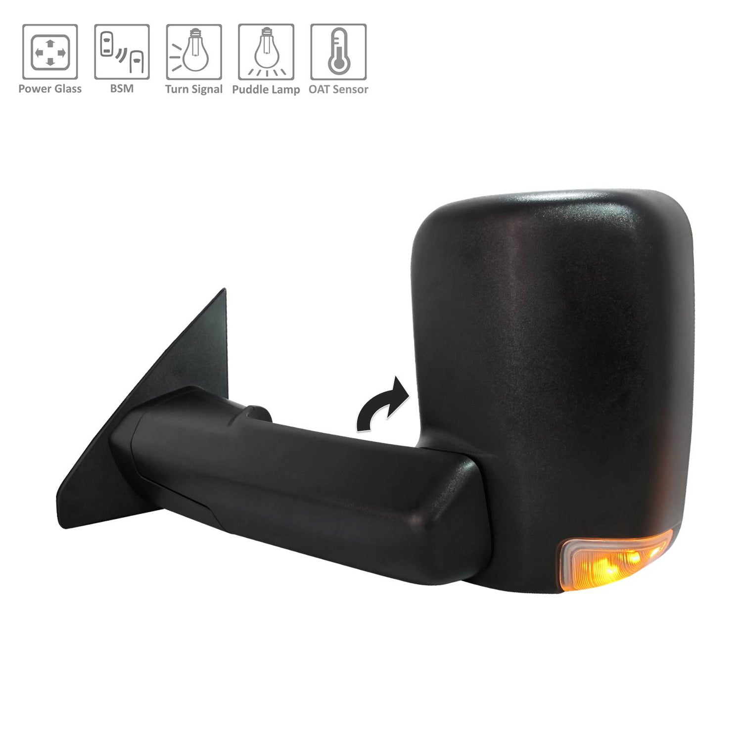 Left Side Mirror outside rear view 2019 - 2019 RAM 1500  CH1320461 68276473AE