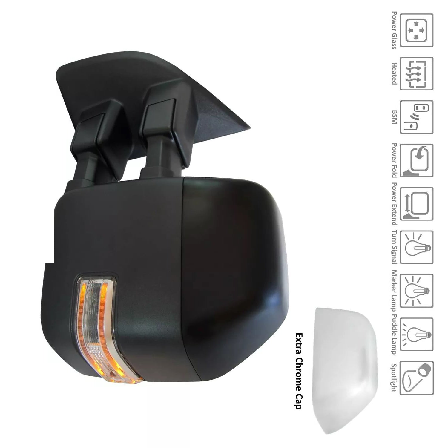 Left Side Mirror outside rear view 2017 - 2022 FORD F-250 SUPER DUTY  FO1320612 HC3Z17683LA