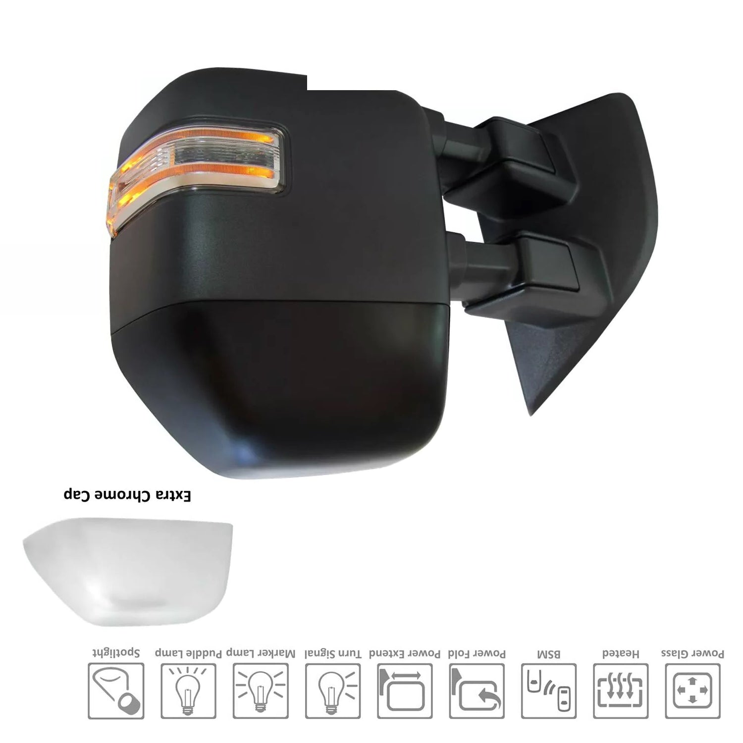 Left Side Mirror outside rear view 2017 - 2022 FORD F-250 SUPER DUTY  FO1320612 HC3Z17683LA