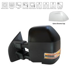 Left Side Mirror outside rear view 2017 - 2020 FORD F-250 SUPER DUTY FO1320614 HC3Z17683NA