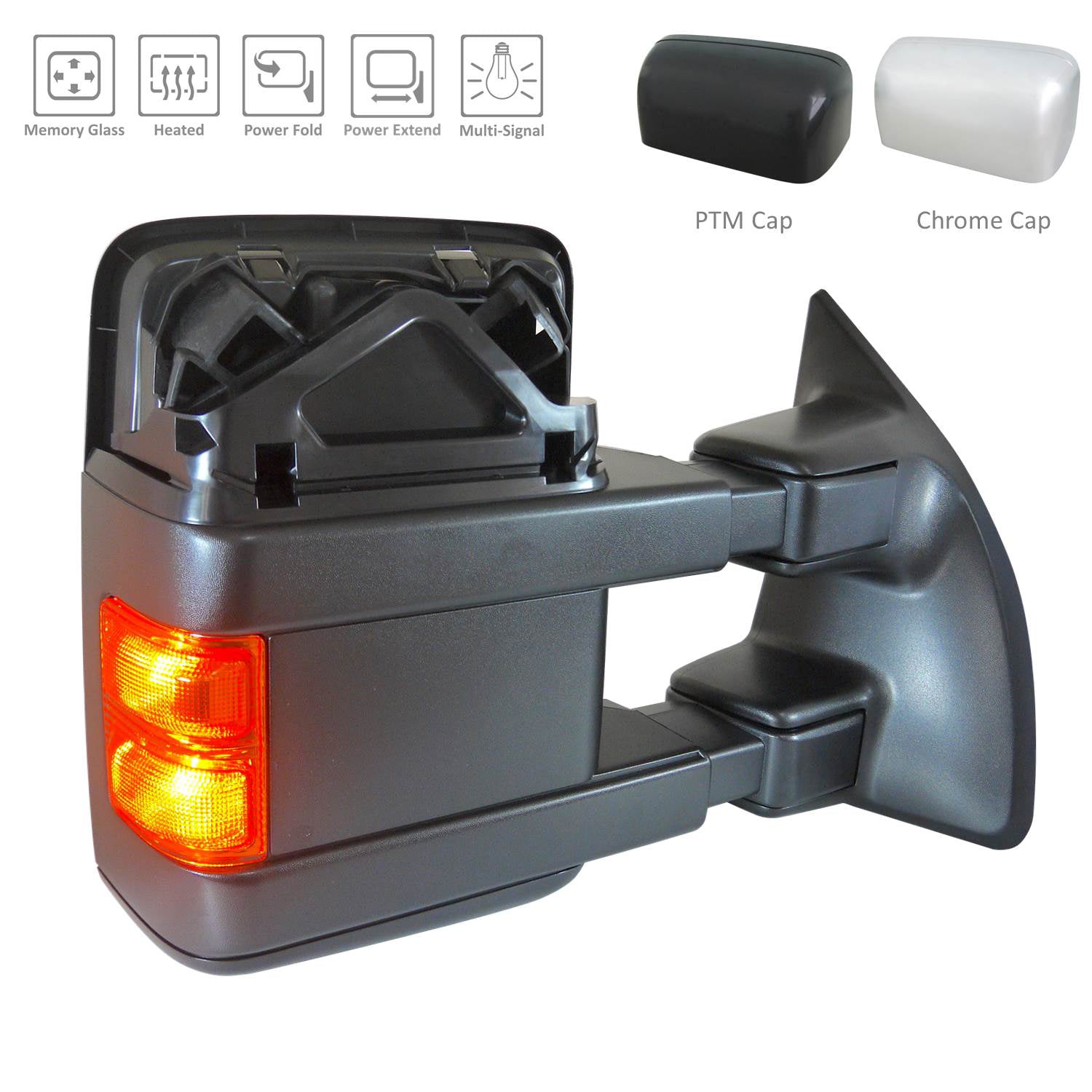 Right Side Mirror outside rear view 2008 - 2008 FORD F-250 SUPER DUTY  FO1321428 8C3Z17682DB-PFM