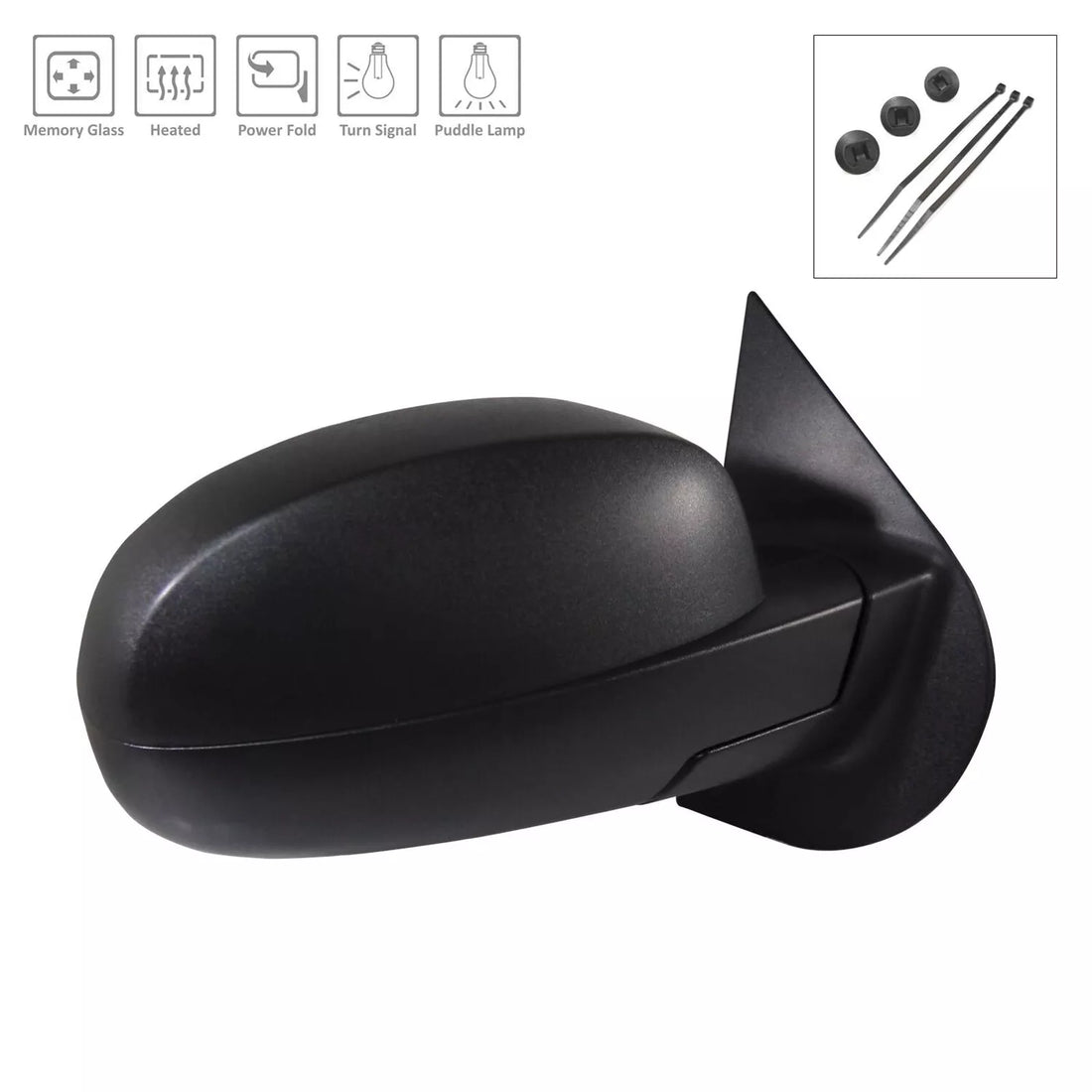 Right Side Mirror outside rear view 2007 - 2014 CHEVROLET SUBURBAN 1500 GM1321324 25779805