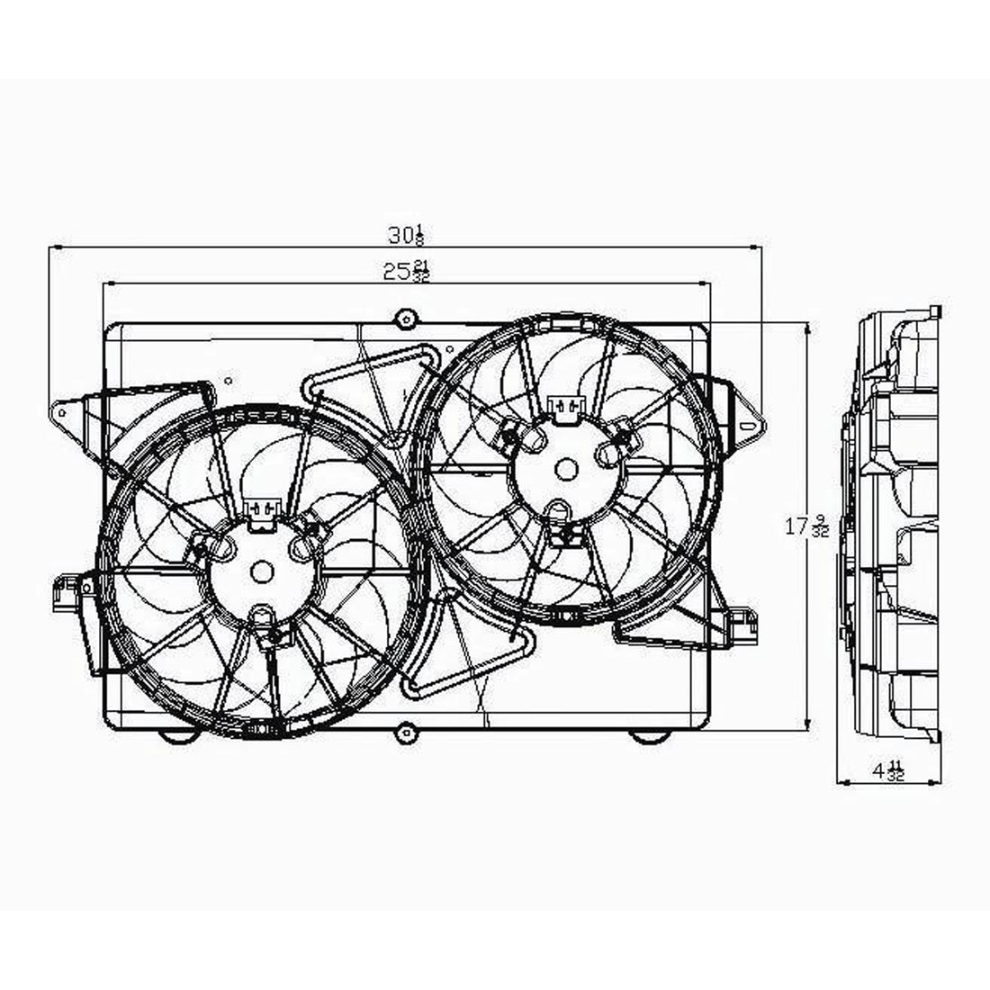 Radiator cooling fan assy 2004 - 2007 SATURN VUE  GM3115201 10387467