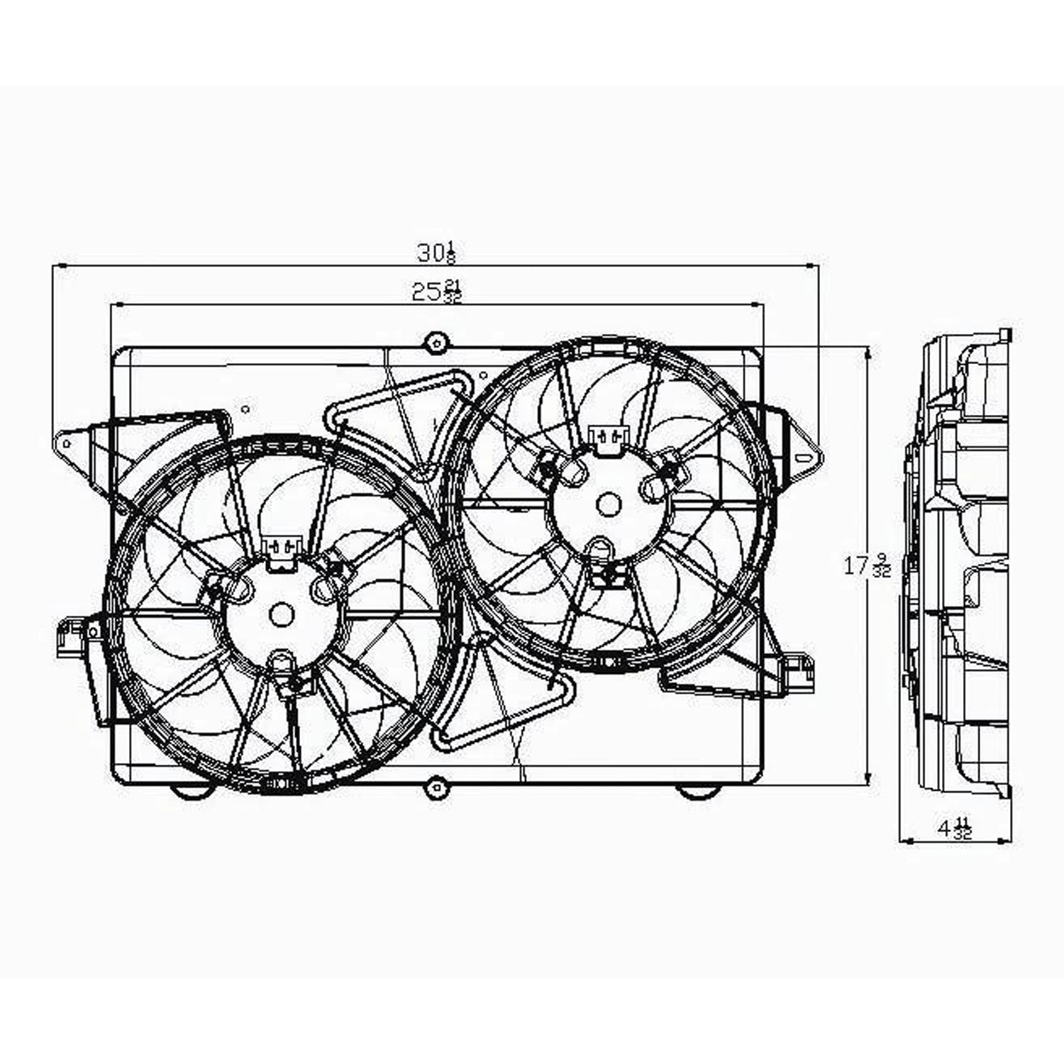 Radiator cooling fan assy 2004 - 2007 SATURN VUE  GM3115201 10387467