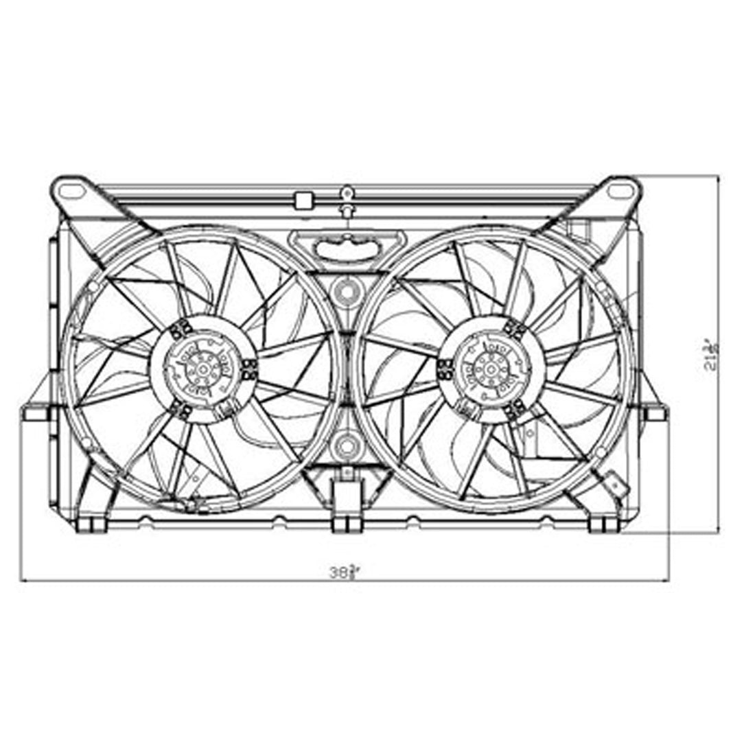 Radiator cooling fan assy 2005 - 2006 CHEVROLET AVALANCHE 1500  GM3115212 89023365-PFM