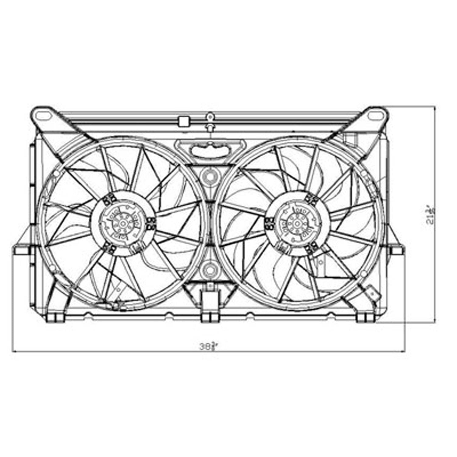 Radiator cooling fan assy 2005 - 2006 CHEVROLET AVALANCHE 1500  GM3115212 89023365-PFM