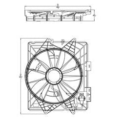 Radiator cooling fan assy 2011 - 2015 CADILLAC CTS  GM3115253 20914377