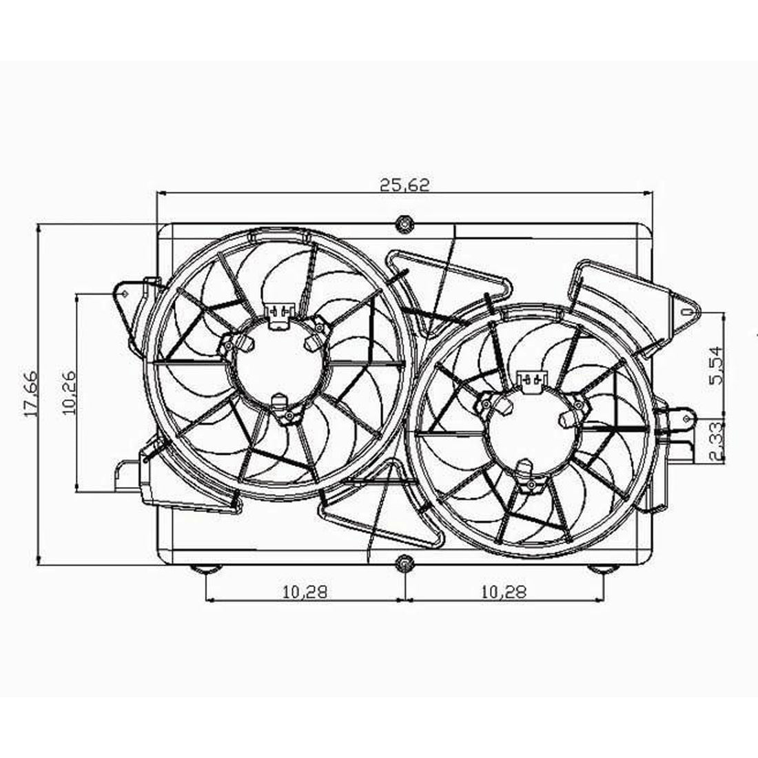 Radiator fan/motor assembly 2005 - 2005 CHEVROLET EQUINOX  GM3117103 89024961-PFM