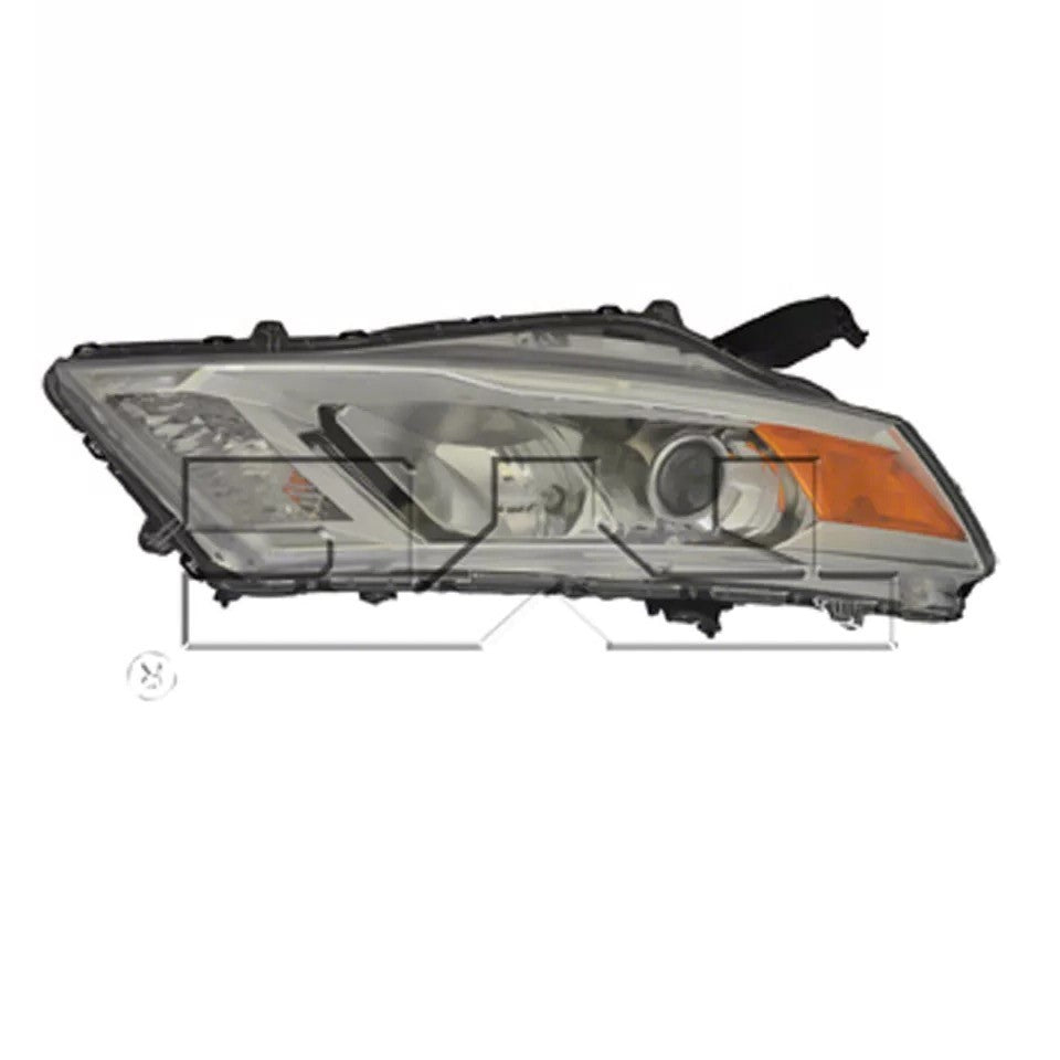 Left Side Headlamp assy composite 2013 - 2015 HONDA CROSSTOUR CAPA HO2502155C 33150TP6A21