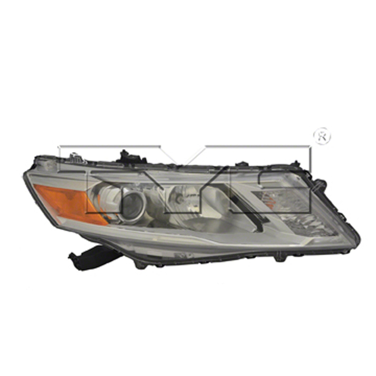 Left Side Headlamp assy composite 2013 - 2015 HONDA CROSSTOUR  HO2502155 33150TP6A21