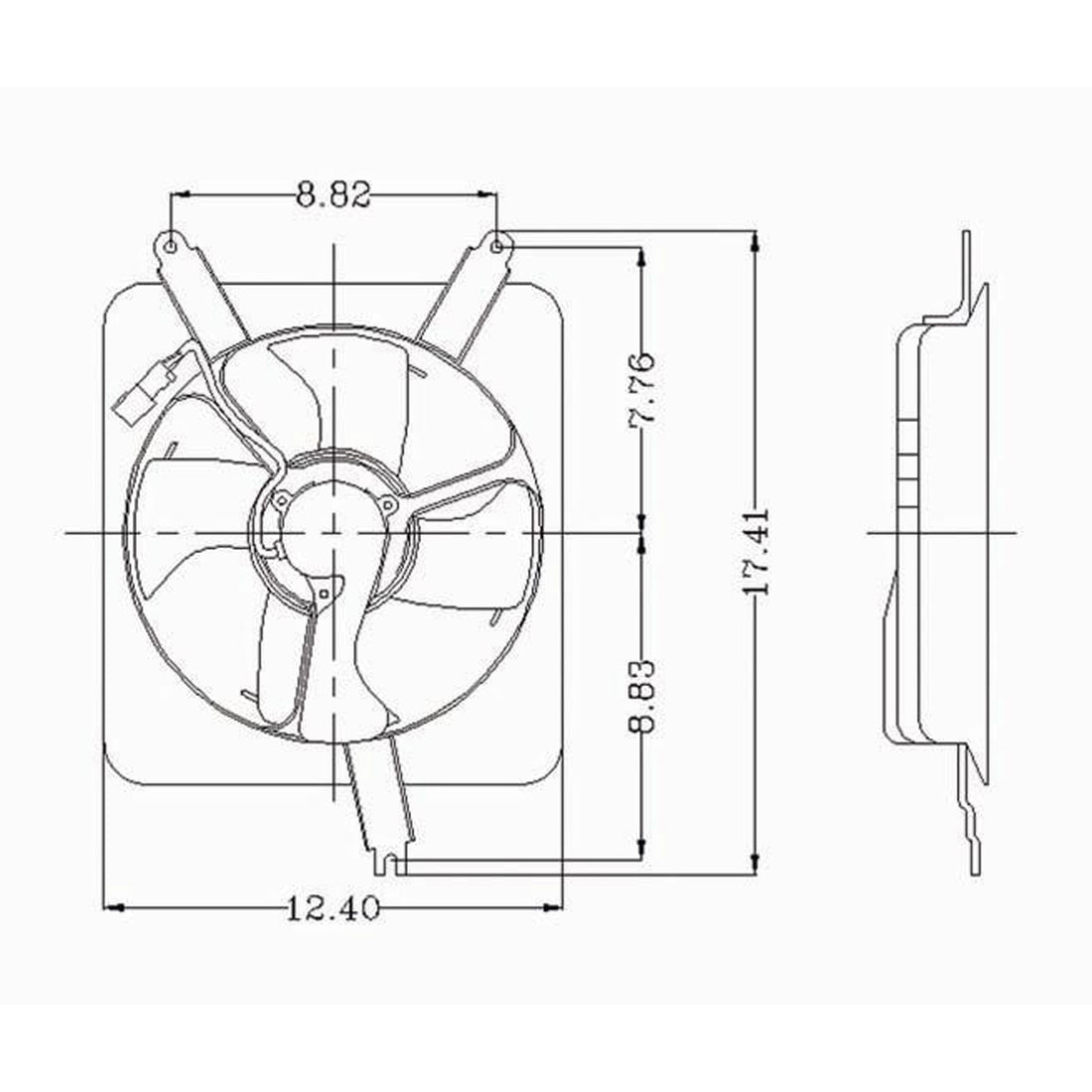 Condenser fan 1990 - 1993 HONDA ACCORD  HO3113101 HO3113101