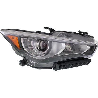 Head Lamp Right Side Assembly 2014 - 2017 INFINITI Q50 CAPA IN2503157C 260104HB0B