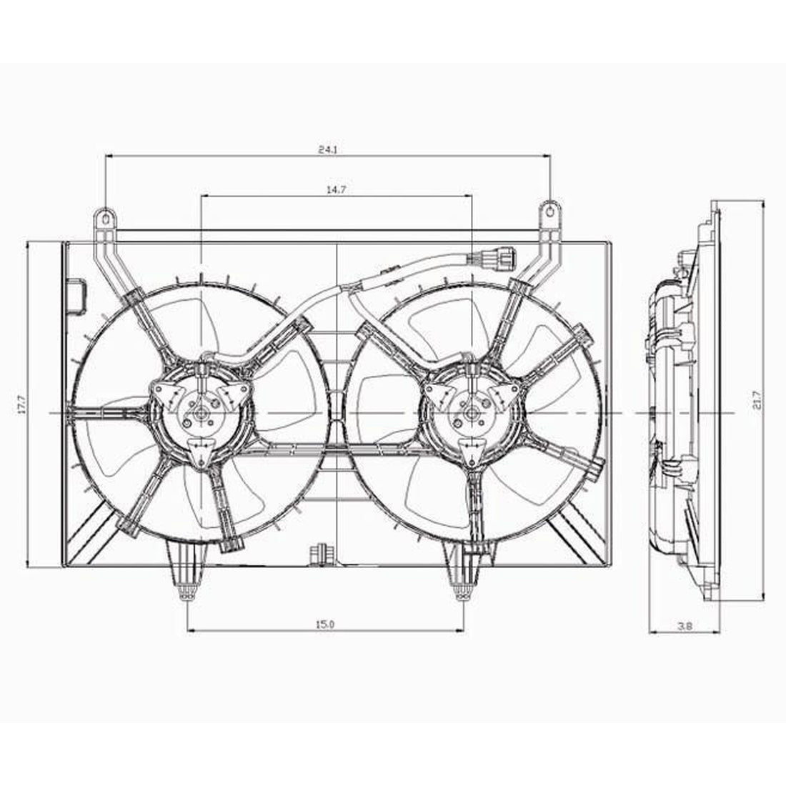 Radiator cooling fan assy 2003 - 2008 INFINITI FX35  IN3115104 21481CL80A