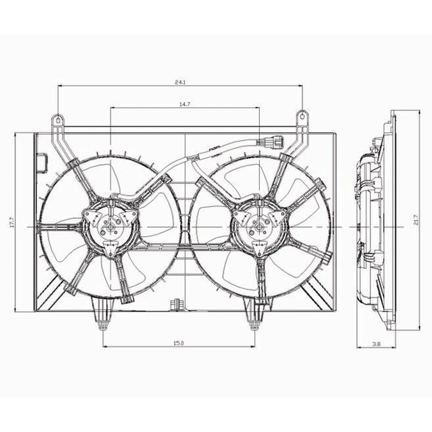 Radiator cooling fan assy 2003 - 2008 INFINITI FX35  IN3115104 21481CL80A