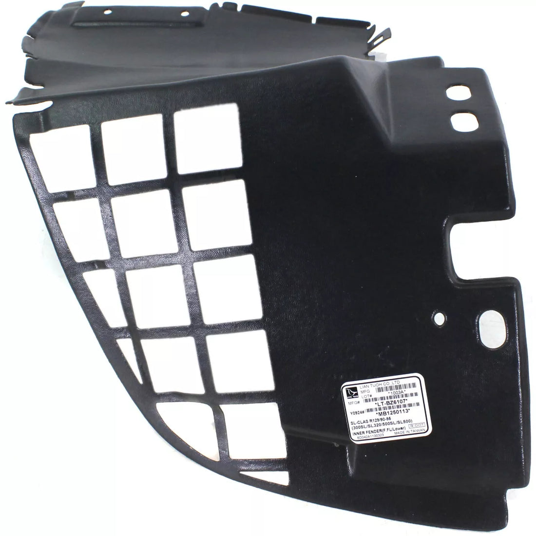 Left Side Front fender splash shield 1990 - 1993 MERCEDES-BENZ 300SL  MB1250113 1298840335