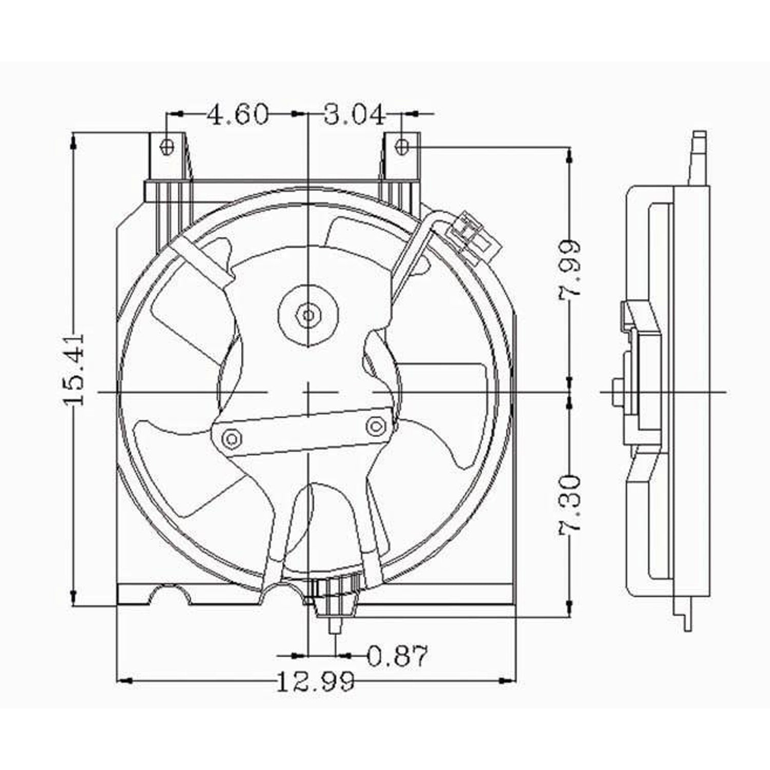 Condenser fan 1996 - 1996 NISSAN SENTRA  NI3113102 921204B901