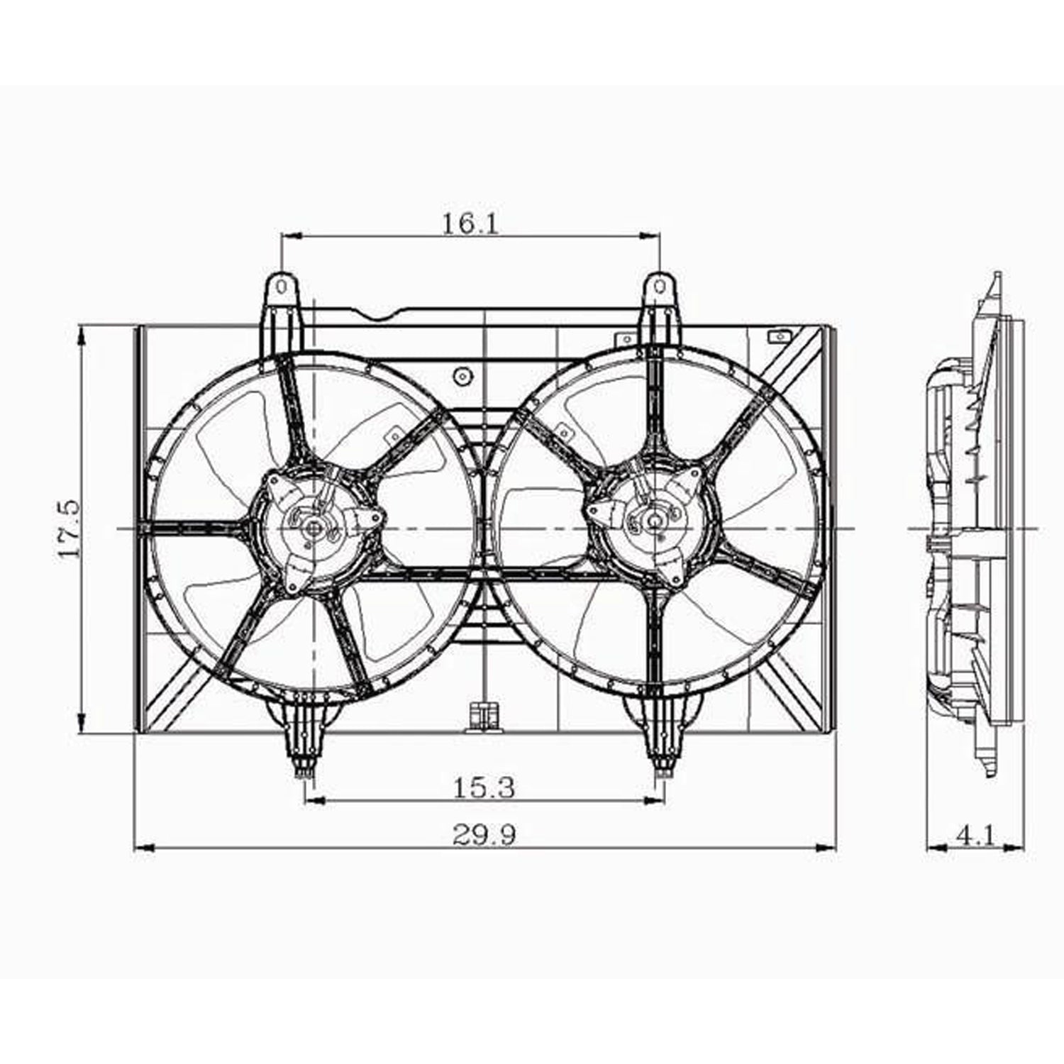 Radiator cooling fan assy 2004 - 2009 NISSAN QUEST  NI3115126 214815Z00A