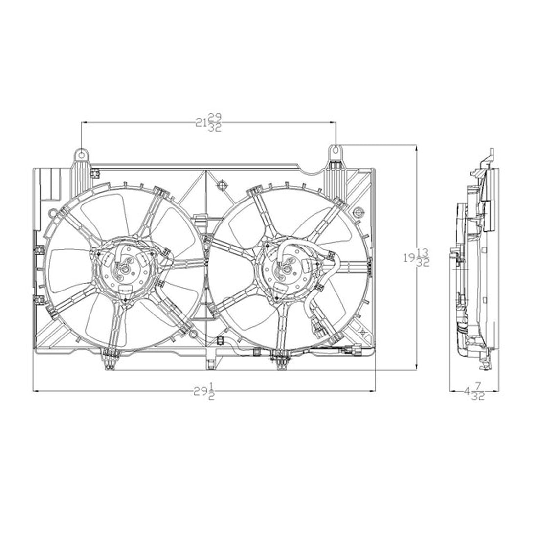 Radiator cooling fan assy 2007 - 2009 NISSAN 350Z  NI3115136 21481EV02B