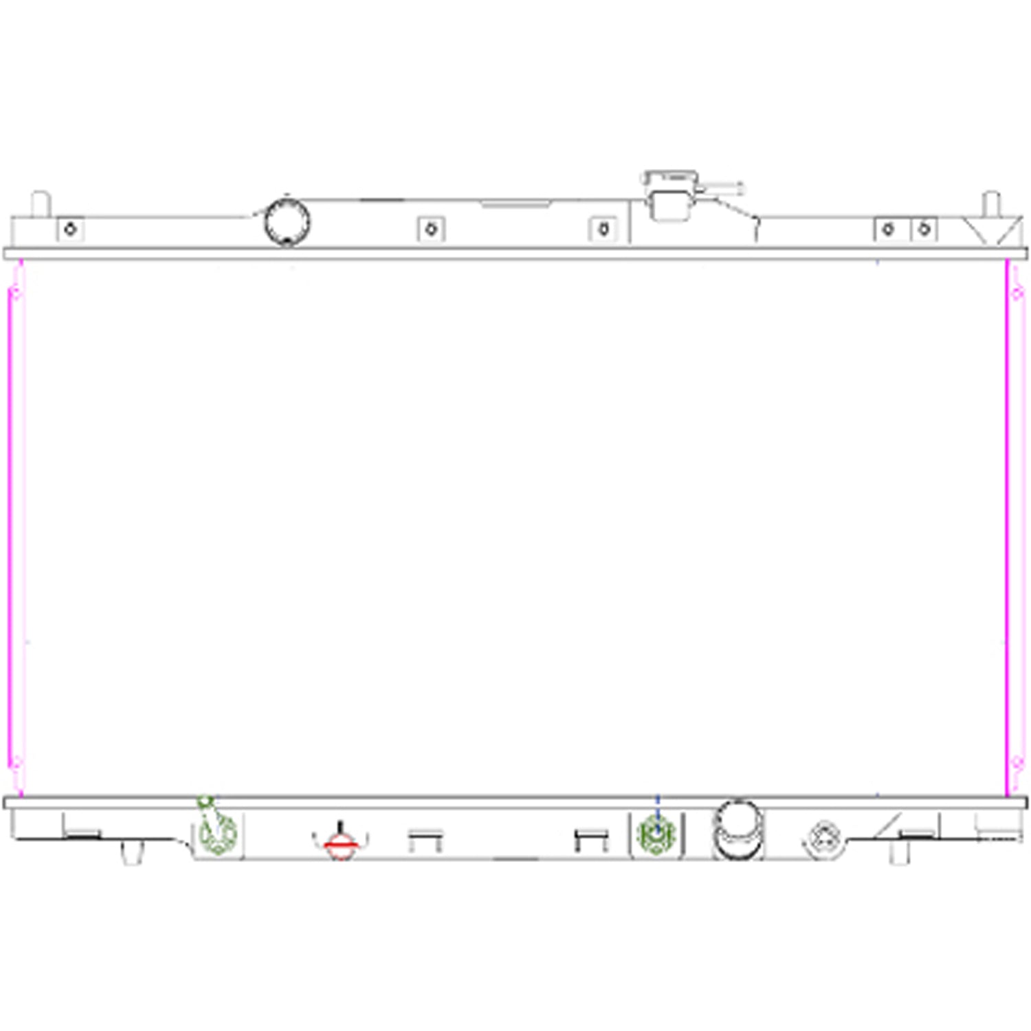 Radiator assembly 2007 - 2008 HONDA ELEMENT  RAD13015 19010PZDA62