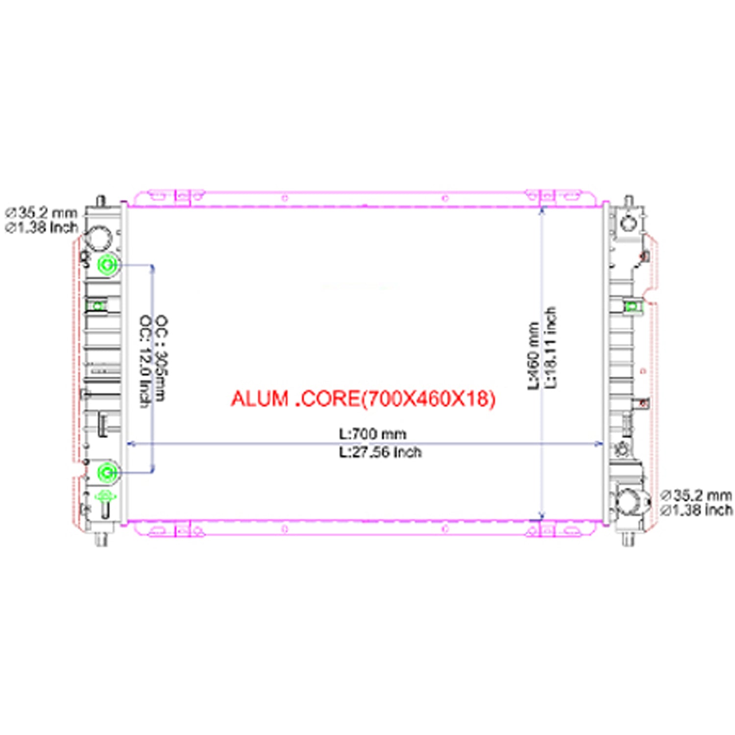 Radiator assembly 2005 - 2007 FORD ESCAPE  RAD13067 H2MZ8005M