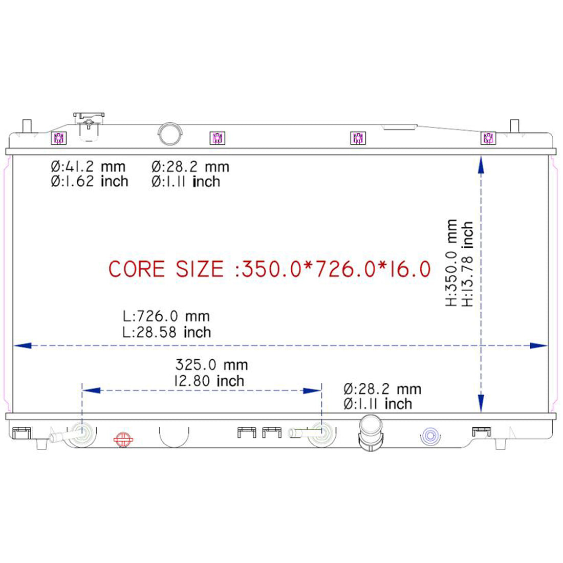 Radiator assembly 2009 - 2014 HONDA FIT  RAD13068 19010RB1J51