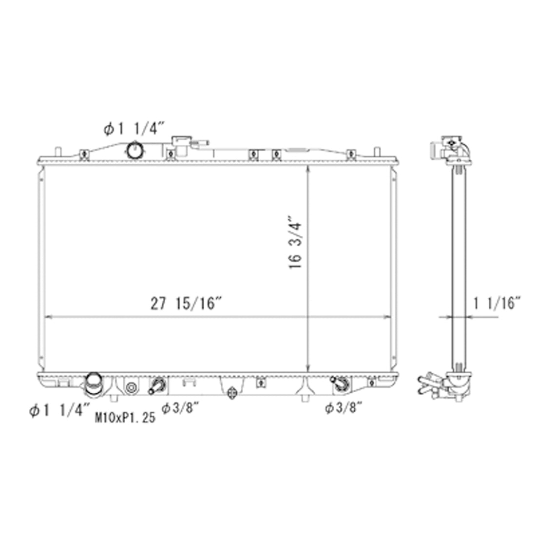 Radiator assembly 2009 - 2012 ACURA RL  RAD13081 19010RKGA52