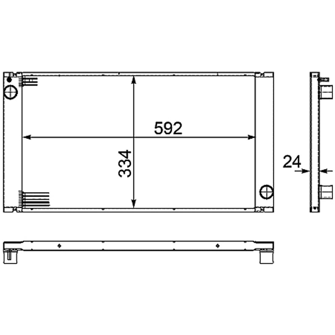 Radiator assembly 2012 - 2015 MINI COOPER  RAD13166 17112751275