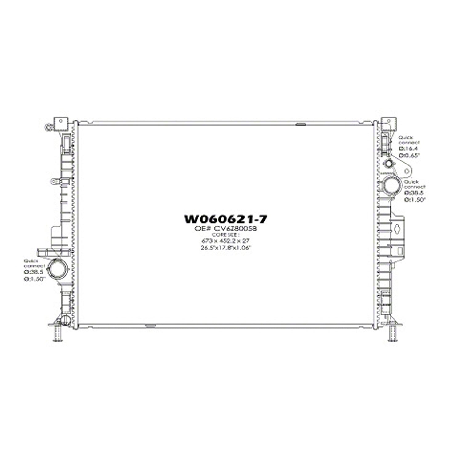 Radiator assembly 2013 - 2019 FORD ESCAPE  RAD13313 CV6Z8005B