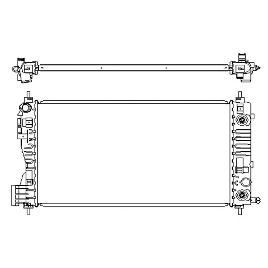 Radiator assembly 2013 - 2015 CHEVROLET MALIBU  RAD13332 22883363