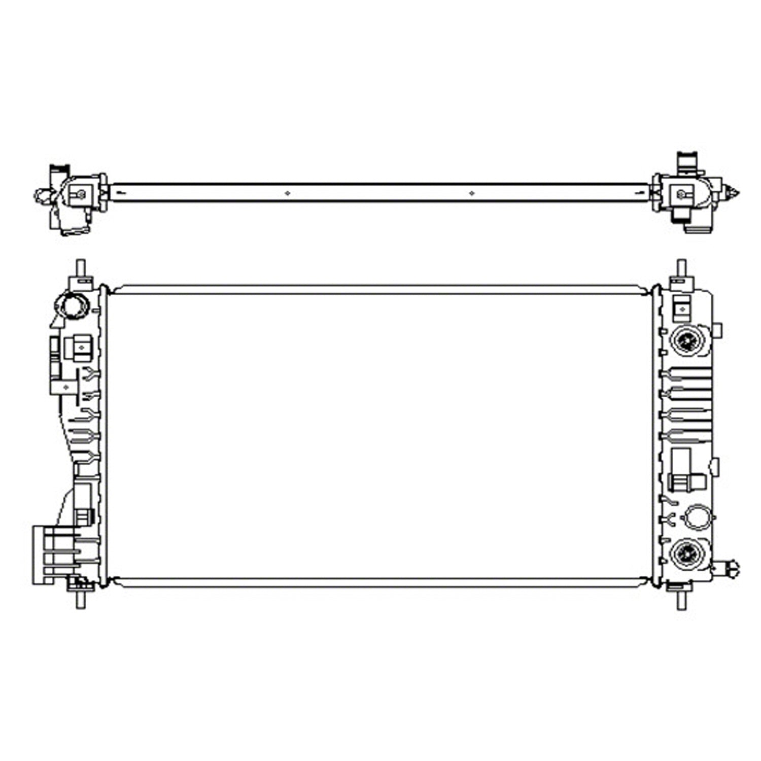 Radiator assembly 2013 - 2015 CHEVROLET MALIBU  RAD13332 22883363