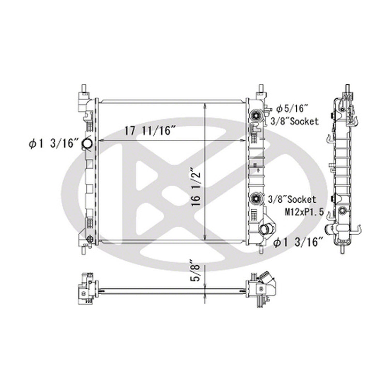 Radiator assembly 2013 - 2015 CHEVROLET SPARK  RAD13342 42348469