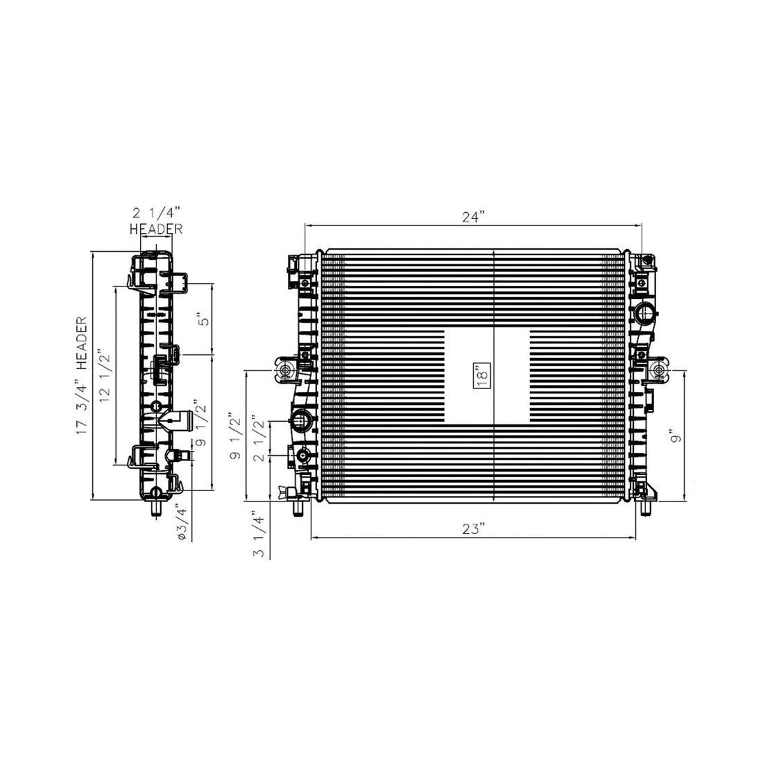 Radiator assembly 2014 - 2019 CHEVROLET CORVETTE  RAD13453 23155249