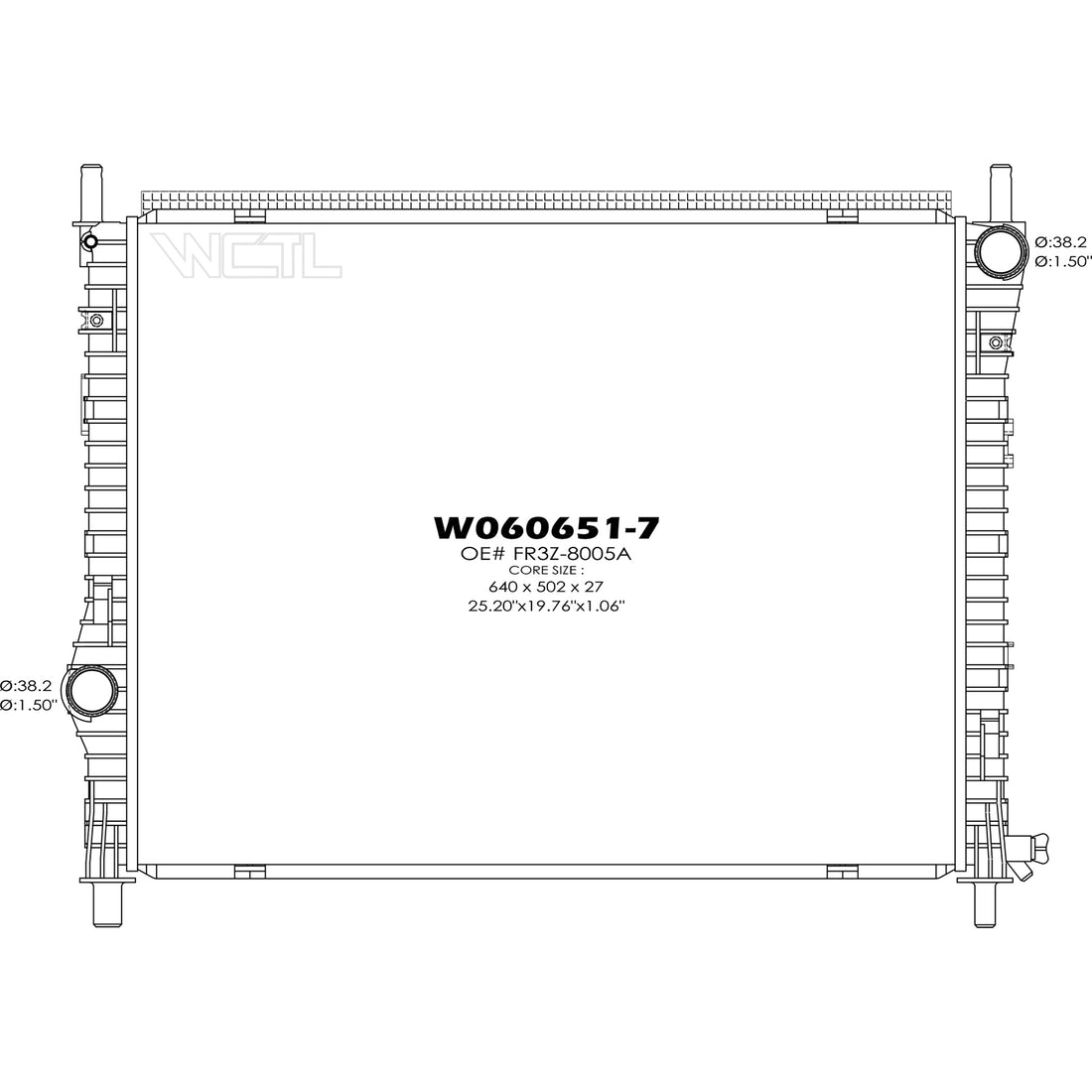 Radiator assembly 2015 - 2022 FORD MUSTANG  RAD13486 FR3Z8005J