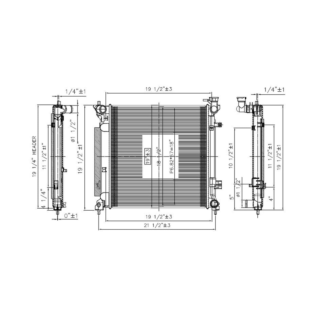Radiator assembly 2016 - 2022 ACURA ILX  RAD13537 19010R4HA02