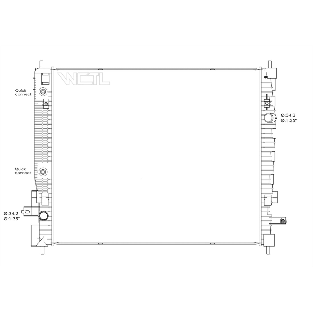 Radiator assembly 2018 - 2024 BUICK ENCLAVE  RAD13688 86801856