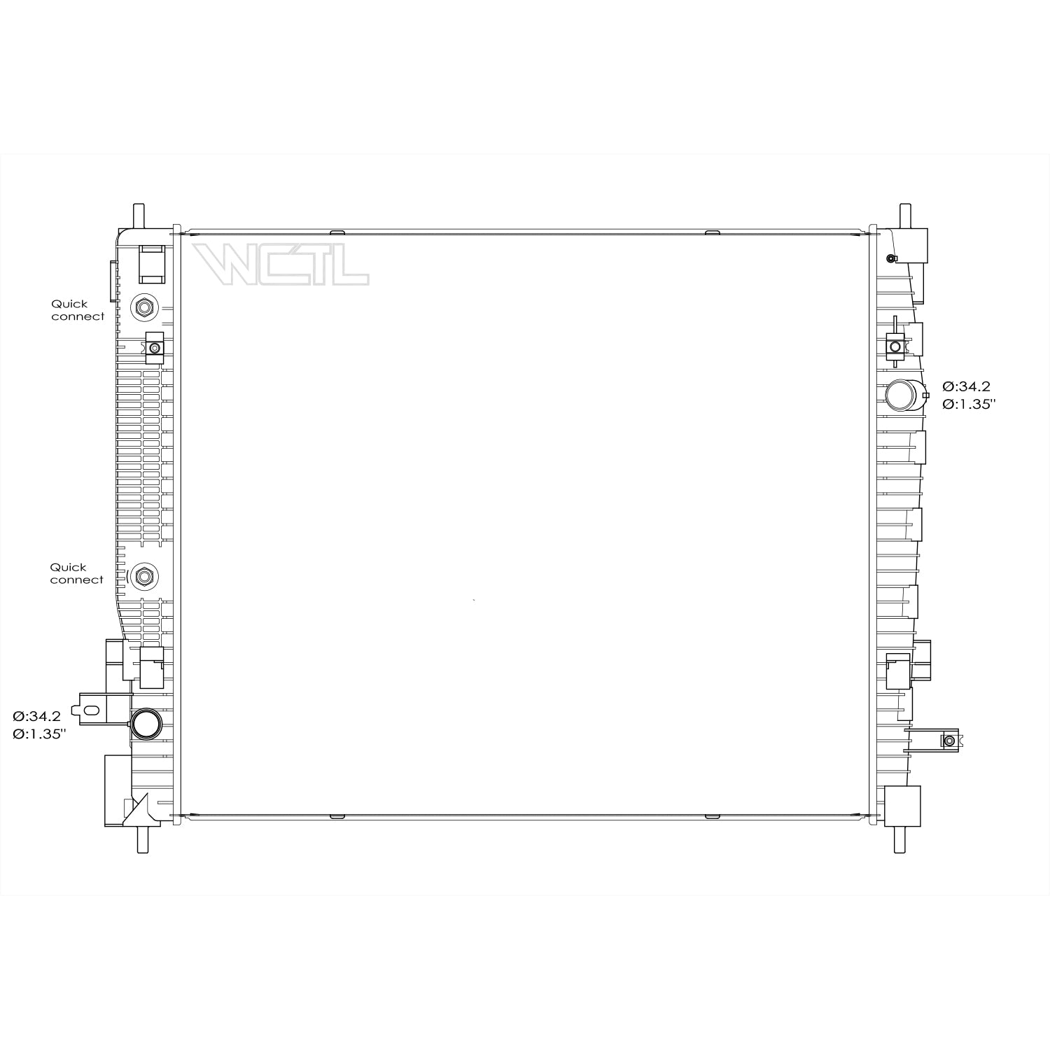 Radiator assembly 2018 - 2024 BUICK ENCLAVE  RAD13688 86801856