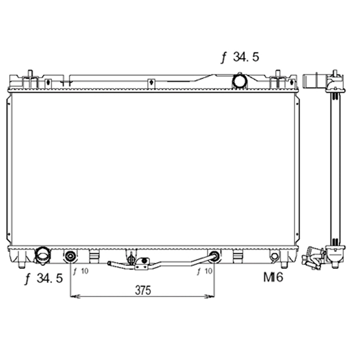 Radiator assembly 2002 - 2003 LEXUS ES300  RAD2434 16410YZZAD