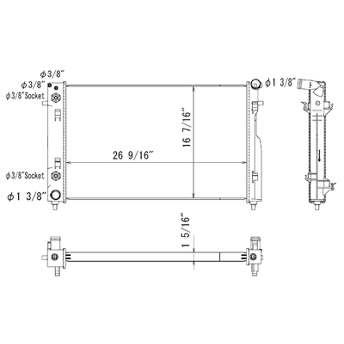 Radiator assembly 2004 - 2006 PONTIAC GTO  RAD2754 92147802