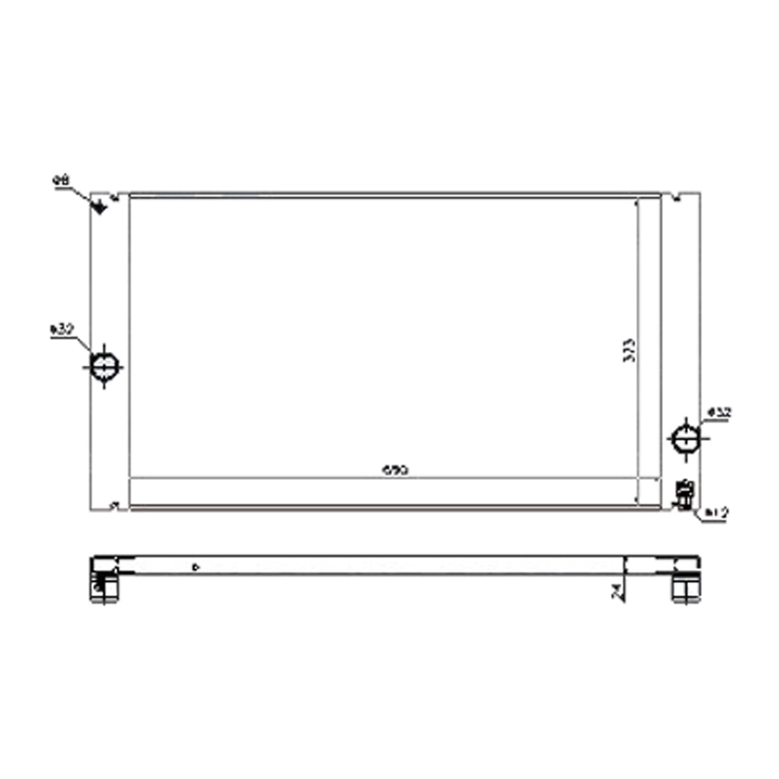Radiator assembly 2006 - 2007 VOLVO C70  RAD2884 36000379