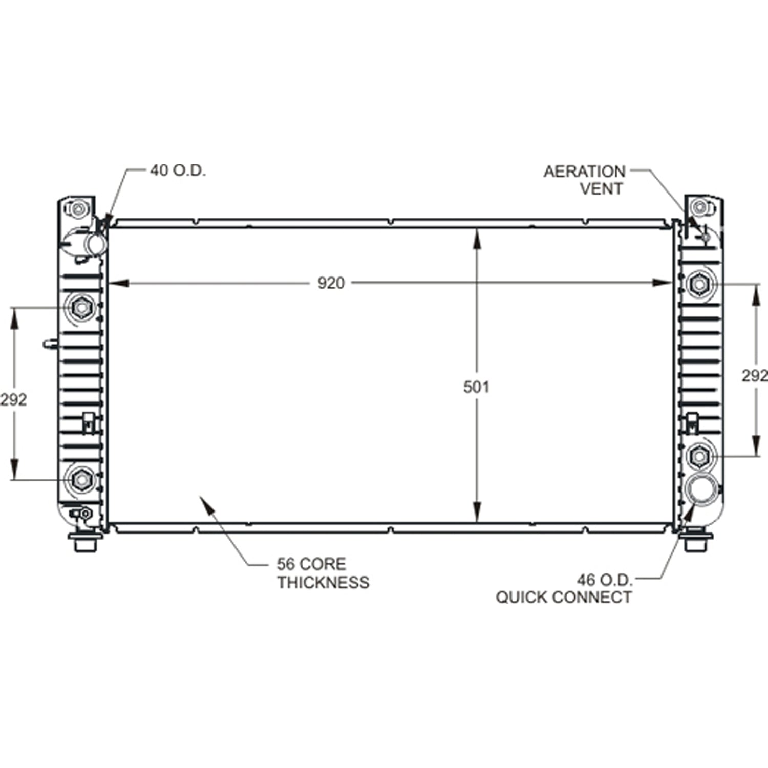 Radiator assembly 2003 - 2006 CHEVROLET SILVERADO 2500 HD  RAD2947 89019156