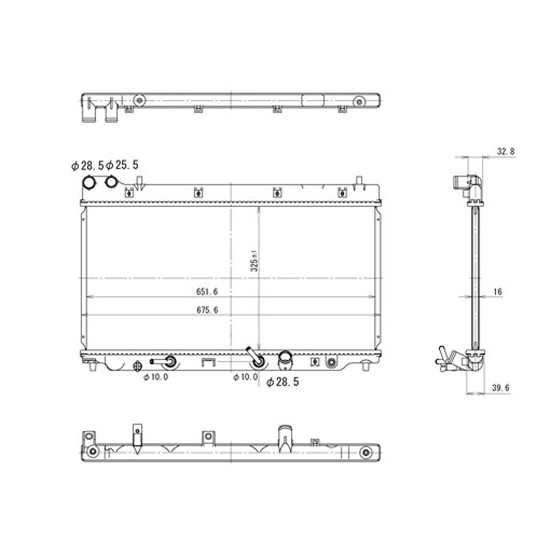 Radiator assembly 2007 - 2008 HONDA FIT  RAD2955 19010RMEA51