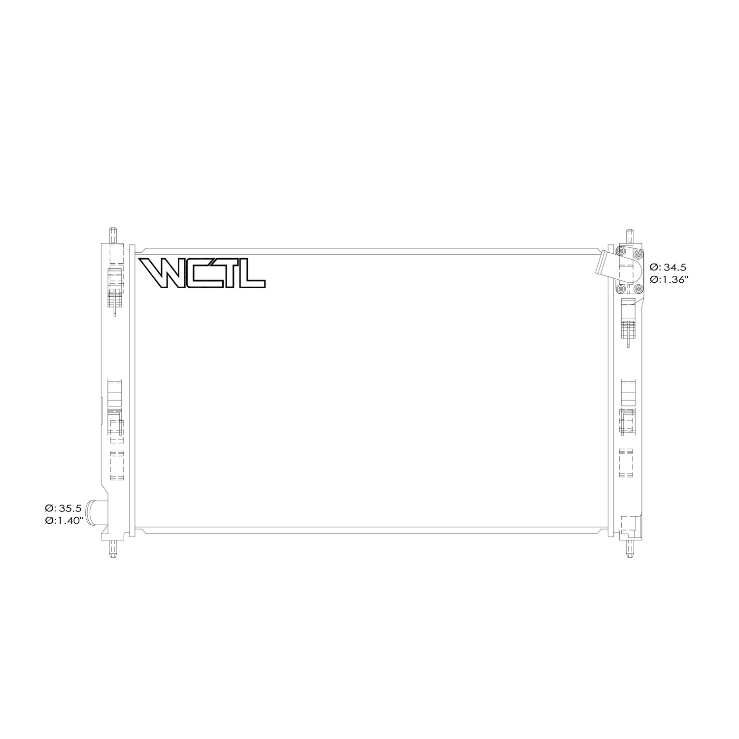 Radiator assembly 2007 - 2009 MITSUBISHI OUTLANDER  RAD2978 1350A050