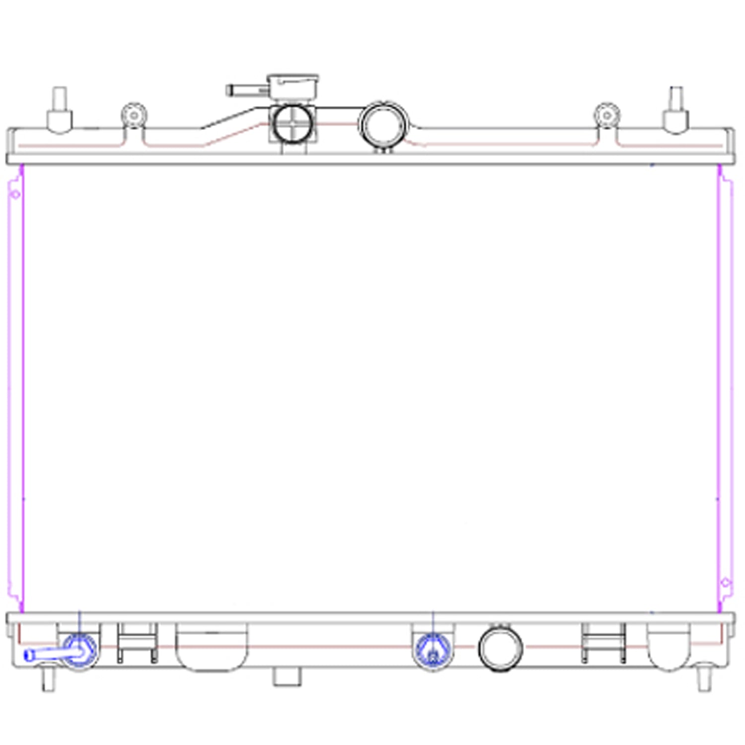Radiator assembly 2007 - 2012 NISSAN VERSA  RAD2981 21460ZW40B