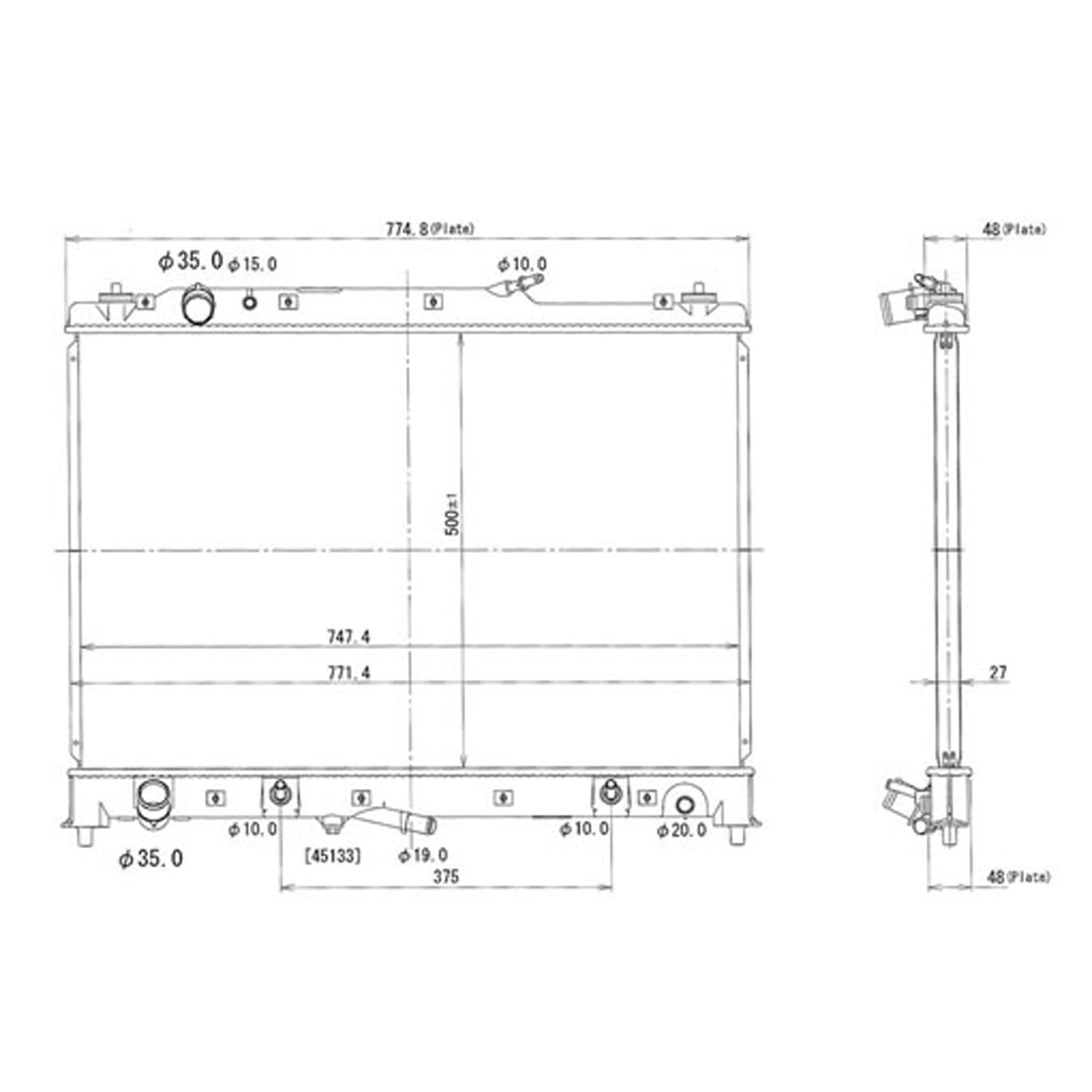 Radiator assembly 2007 - 2015 MAZDA CX-9  RAD2986 CY0315200F