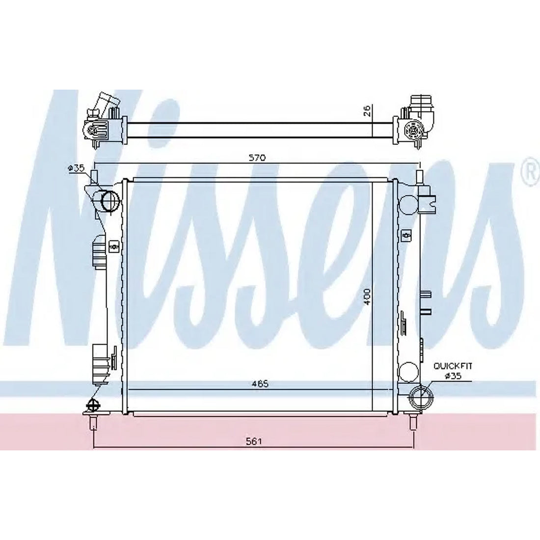 Radiator assembly 2012 - 2017 HYUNDAI VELOSTER  RAD3098 253102V700