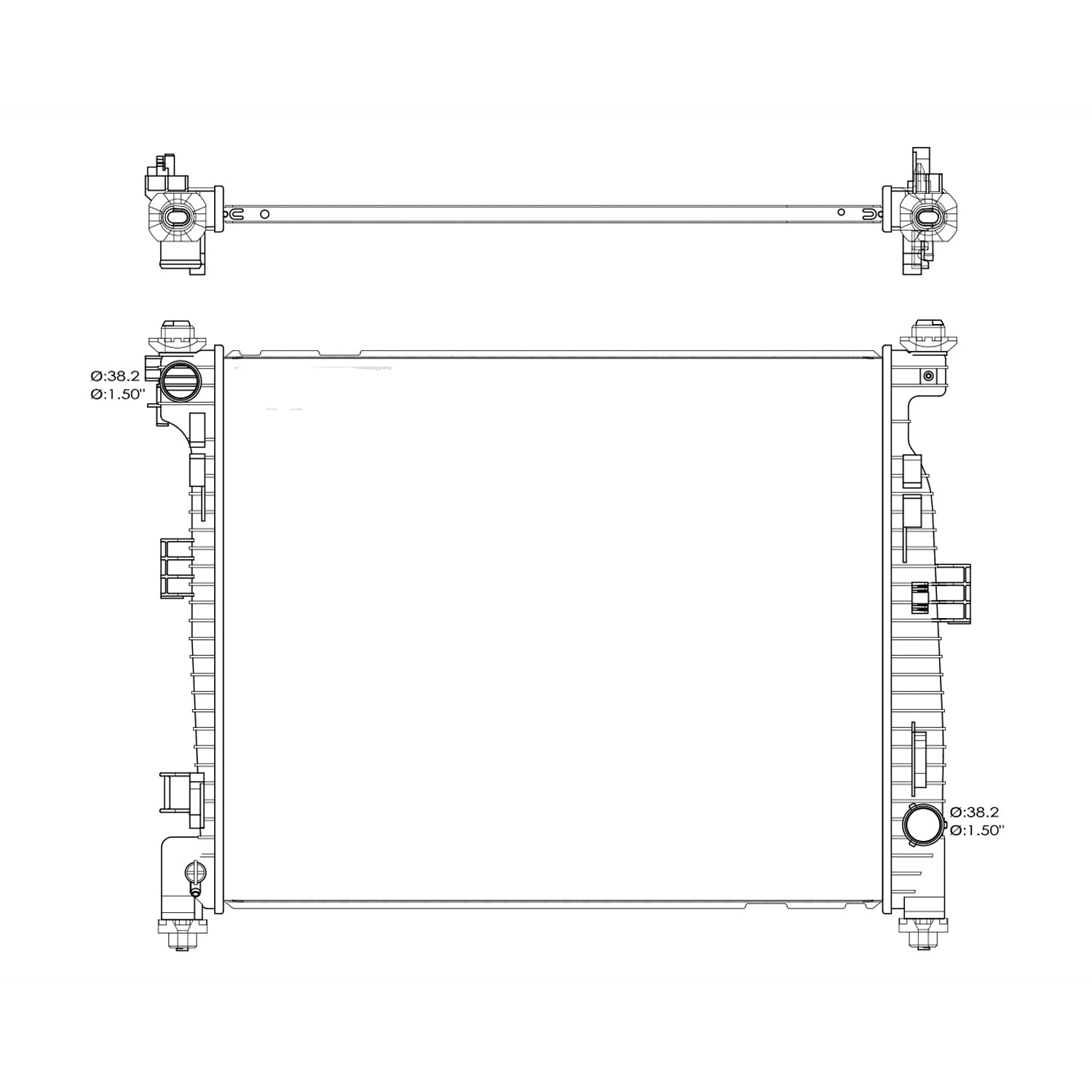 Radiator assembly 2016 - 2020 DODGE DURANGO  RAD3109 68244867AA