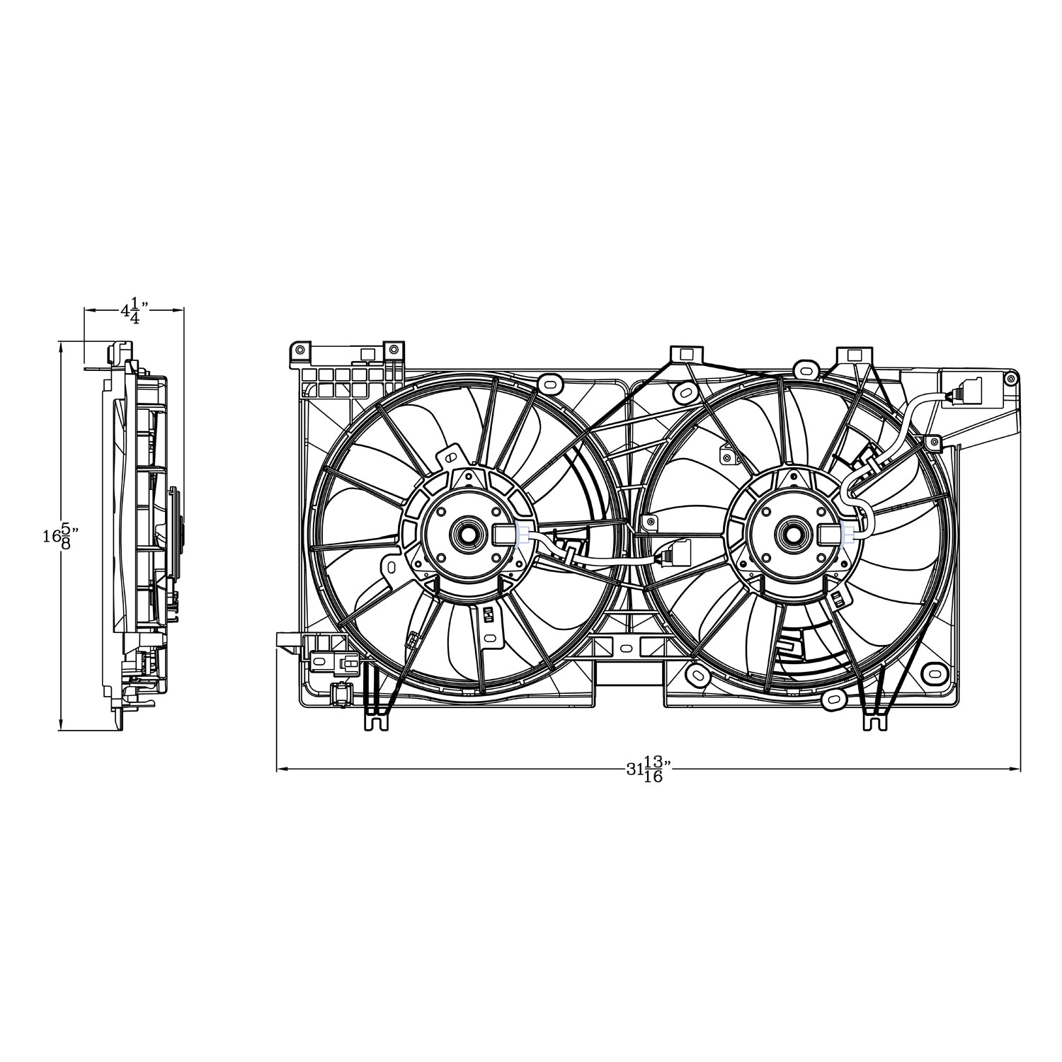 Radiator cooling fan assy 2015 - 2019 SUBARU LEGACY  SU3115134 45122AL02A-PFM